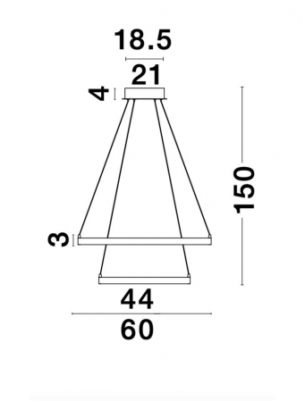 8100281 Suspensie Nova Luce LEON LED 65W 4650lm 3000K IP20 Aluminiu & Acril Golden Leaf NOVALUCE [6]