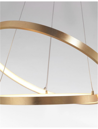 8100281 Suspensie Nova Luce LEON LED 65W 4650lm 3000K IP20 Aluminiu & Acril Golden Leaf NOVALUCE [5]