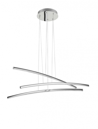 Lustre - 81007601 Lustra Nova Luce SEVILLE LED 38W 2650lm 3000K Aluminium & Acrylic Chrome Nedimabil IP20