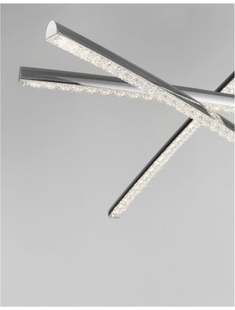 81007601 Lustra Nova Luce SEVILLE LED 38W 2650lm 3000K Aluminium & Acrylic Chrome Nedimabil IP20 [3]