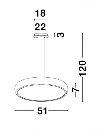 8100988 Suspensie Nova Luce GAP LED 50W 2750lm 3000K IP20 Aluminiu/Acril Black [3]