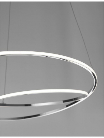 8101201 Lustra Nova Luce VIAREGGIO LED 28W 2222lm 3000K Aluminium & Acrylic Chrome Nedimabil IP20 [3]