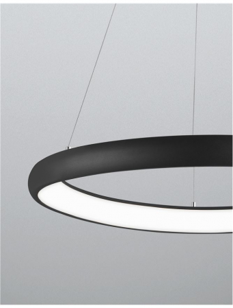 8105602 D Lustra Nova Luce ALBI LED 52W 2685lm 3000K Aluminium & Acrylic Sandy Black Dimabil Triac IP20 [5]