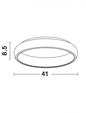 8105605 D Plafoniera Nova Luce ALBI LED 32W 1952lm 3000K Aluminium & Acrylic White Dimabil Triac IP20 [5]