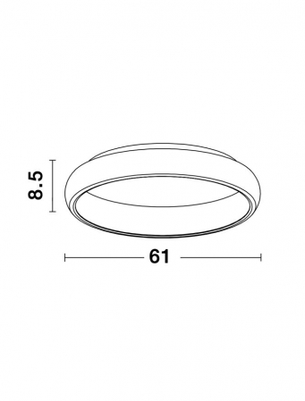 8105611 Plafoniera Nova Luce ALBI LED 50W 2876lm 3000K Aluminium & Acrylic Sandy Black Dimabil Triac IP20 [7]