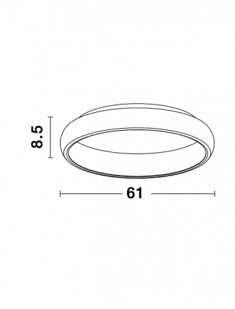 8105612 Plafoniera Nova Luce ALBI LED 50W 2750lm 3000K IP20 Aluminiu/Acril Brown NOVALUCE [5]