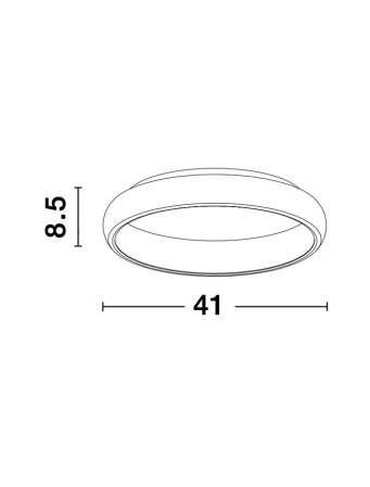 8105615 Plafoniera Nova Luce ALBI LED 32W 1952lm 3000K Aluminium & Acrylic Sandy Gray Dimabil Triac IP20 [6]