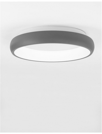 8105615 Plafoniera Nova Luce ALBI LED 32W 1952lm 3000K Aluminium & Acrylic Sandy Gray Dimabil Triac IP20 [1]