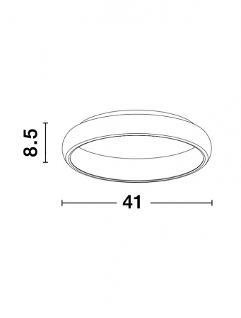 8105616 Plafoniera Nova Luce ALBI LED 32W 1950lm 3000K IP20 Aluminiu/Acril Sandy Black [6]