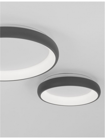 8105617 Plafoniera Nova Luce ALBI LED 50W 2876lm 3000K Aluminium & Acrylic Sandy Gray Dimabil Triac IP20 [1]