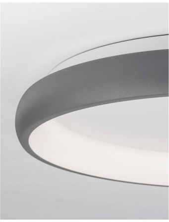 8105617 Plafoniera Nova Luce ALBI LED 50W 2876lm 3000K Aluminium & Acrylic Sandy Gray Dimabil Triac IP20 [5]