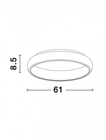 8105617 Plafoniera Nova Luce ALBI LED 50W 2876lm 3000K Aluminium & Acrylic Sandy Gray Dimabil Triac IP20 [6]