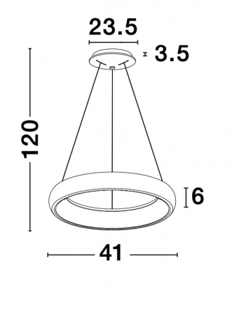 8105618 Suspensie Nova Luce ALBI LED 32W 1950lm 3000K IP20 Aluminiu/Acril Sandy White NOVALUCE [7]
