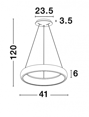 8105620 Suspensie Nova Luce ALBI LED 32W 1950lm 3000K IP20 Aluminiu/Acril Sandy Black NOVALUCE [4]