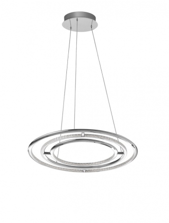 Lustre - 8107401 Lustra Nova Luce LIVORNO LED 53W 5071lm 3000K Aluminium & Acrylic Chrome Nedimabil IP20