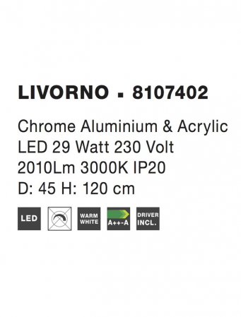 8107402 Suspensie Nova Luce LIVORNO LED 29W 2010lm 3000K IP20 [5]