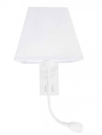 Moderne - 8127401 Aplica Nova Luce VALENCIA LED 3W 190lm 3000K Aluminium & Shade White Nedimabil IP20