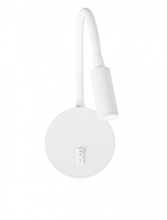 Moderne - 8140321 Aplica Nova Luce JACO LED 3W 190lm 3000K IP20 Aluminium White Adjustable Switch On/Off