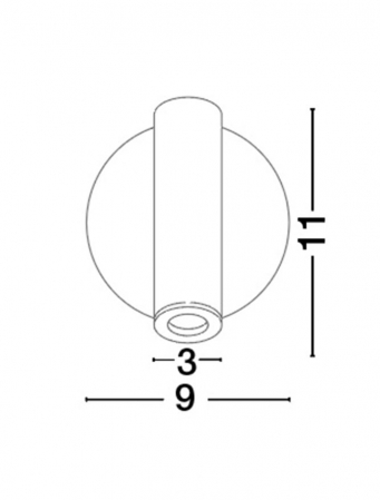 8140523 Aplica Nova Luce LAREDO LED 3W 190lm 3000K Aluminium Black Nedimabil IP20 [1]