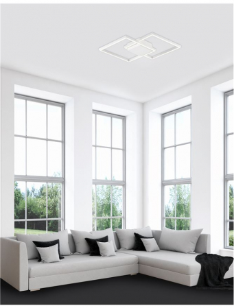 8160162 Plafoniera Nova Luce BILBAO LED 25W 1600lm 3000K IP20 Aluminiu/Acril White [1]