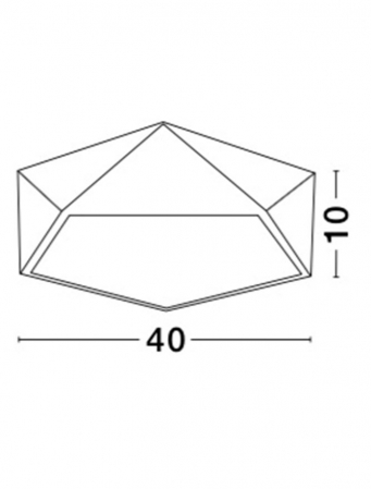 8186202 Plafoniera Nova Luce DARIUS E27 4x10W IP20 Metal Acril Alb/Negru [1]