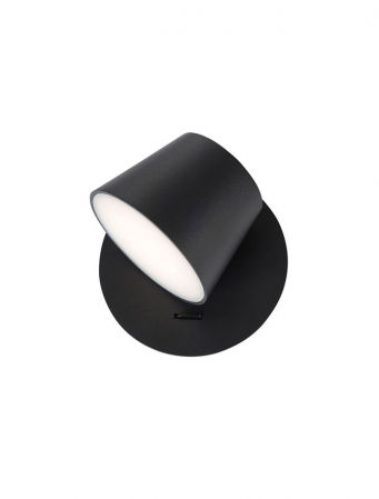 ILUMINAT - 8223602 Aplica Nova Luce AMADEO LED 6W 528lm 3000K IP20 Aluminium Acril  Black  Switch On/Off
