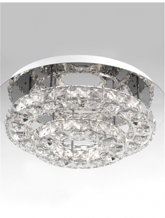 83399203 Plafoniera Nova Luce QUENTIN LED 28W 1560lm 3000K Aluminium & Crystal K9 Chrome & White Nedimabil IP20 [1]