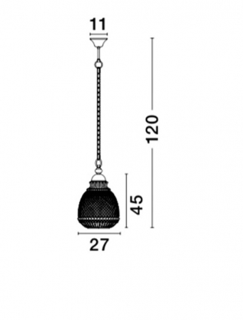 8381442 Pendul Nova Luce TOULON E27 1x12W   Steel Grey  IP20 [2]