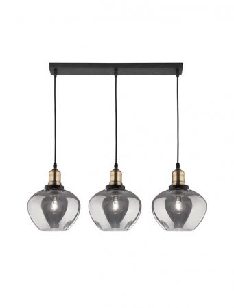 8436405 Lustra Nova Luce CEDRO E27 3x12W   Metal & Glass Smoke Glass Bronze&Black  IP20