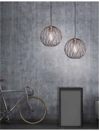 8436421 Pendul Nova Luce ERIBERTO E27 1x12W Cooper Rust IP20 [1]