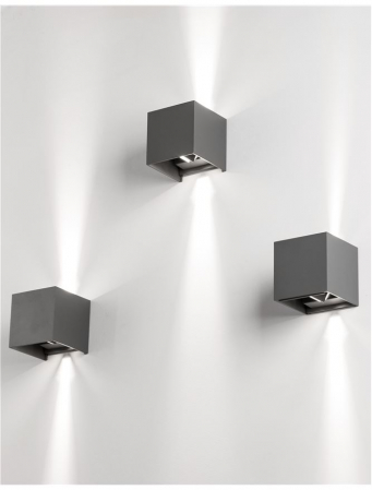 847407 Aplica Nova Luce COMO LED 2x3W 510lm 3000K IP54 Aluminium Dark Gray Adjustable Beam [2]
