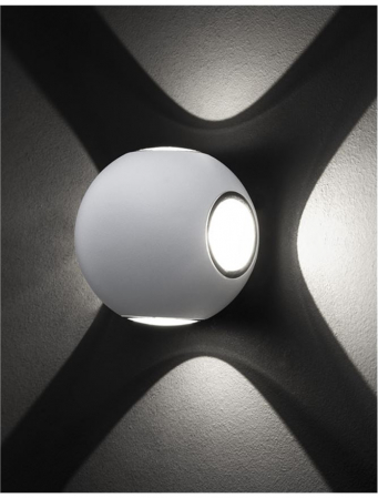 852436 Aplica Nova Luce COMO LED 4X1W 265lm 3000K IP54 Aluminium Glass Diffuser Sandy White Beam 4x51 degrees Light in 4 directions [1]