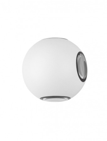 Iluminat Arhitectural - 852436 Aplica Nova Luce COMO LED 4X1W 265lm 3000K IP54 Aluminium Glass Diffuser Sandy White Beam 4x51 degrees Light in 4 directions