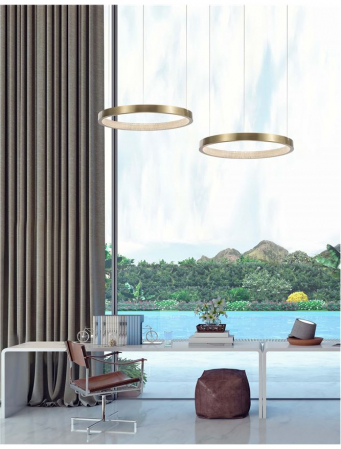 86016808 Suspensie Nova Luce VEGAS LED 18W 1020lm 3000K IP20 Aluminiu/Acril Antique Brass [4]