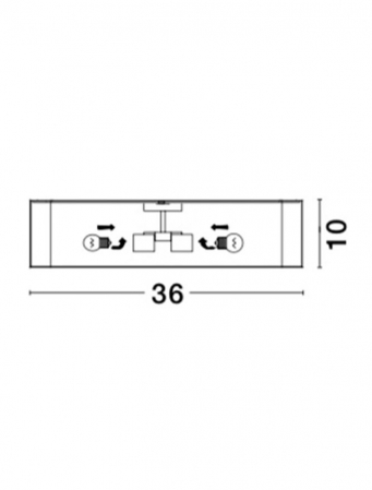 866601 Plafoniera Nova Luce RAGU E27 4x10W IP20 Metal Acril Alb/Negru [1]