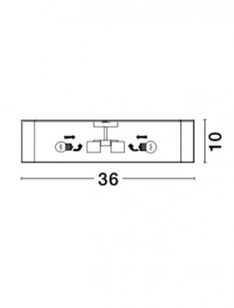 866602 Plafoniera Nova Luce RAGU E27 4x10W IP20 Metal Acril Alb/Negru [1]