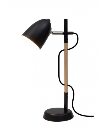 ILUMINAT INTERIOR - 8808401 Veioza Nova Luce ALINA E27 1x12W lm IP20 Metal Black Natural Wood