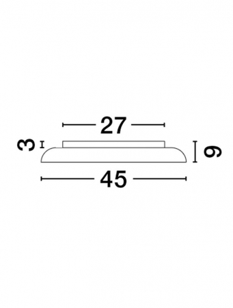 9005644 Plafoniera Nova Luce LINUS LED 40W 2541lm 3000K Aluminium & Acrylic Sandy Black Dimabil Triac IP20 [1]