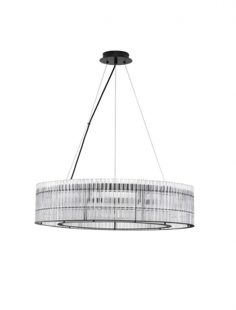 Lustre - 9006056 Lustra Nova Luce BAROK G9 9x5W   Metal Clear Glass Matt Black  IP20