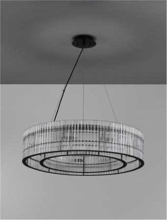 9006056 Lustra Nova Luce BAROK G9 9x5W   Metal Clear Glass Matt Black  IP20 [2]