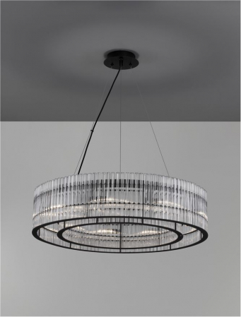 9006056 Lustra Nova Luce BAROK G9 9x5W   Metal Clear Glass Matt Black  IP20 [3]