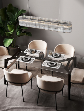 9006057 Lustra Nova Luce BAROK G9 7x5W   Metal Clear Glass Matt Black  IP20 [1]