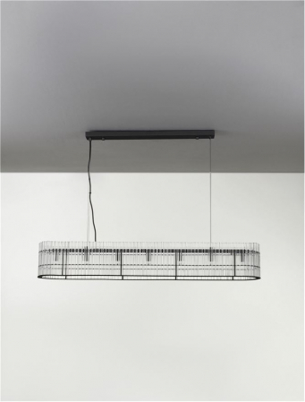 9006057 Lustra Nova Luce BAROK G9 7x5W   Metal Clear Glass Matt Black  IP20 [2]
