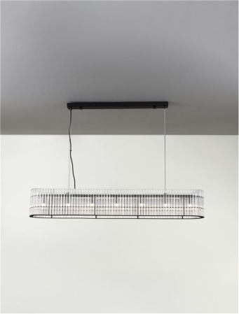9006057 Lustra Nova Luce BAROK G9 7x5W   Metal Clear Glass Matt Black  IP20 [3]