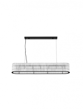 Lustre - 9006057 Lustra Nova Luce BAROK G9 7x5W   Metal Clear Glass Matt Black  IP20