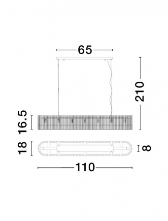 9006057 Lustra Nova Luce BAROK G9 7x5W   Metal Clear Glass Matt Black  IP20 [4]