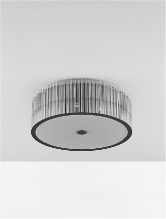 9006058 Plafoniera Nova Luce BAROK G9 6x5W   Metal Clear Glass Matt Black  IP20 [2]