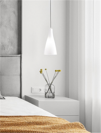 9009232 Pendul Nova Luce LIVTAR E27 1x12W   Glass  White  IP20 [1]