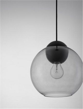 9009241 Pendul Nova Luce MIDORI E27 1x12W   Metal & Glass Matt Black  IP20 [2]