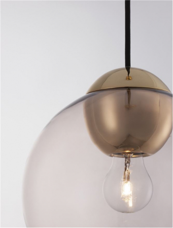 9009243 Pendul Nova Luce MIDORI E27 1x12W   Metal & Glass Brass Gold  IP20 [2]